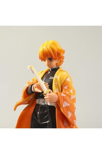 Hediye Vakti Demon Slayer Kimetsu No Yaiba Zenitsu Agatsuma Katana Aksiyon Figür Anime Oyuncak