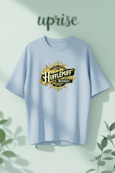 Vordevia Hufflepuff Building Printed Cotton Oversize T-Shirt
