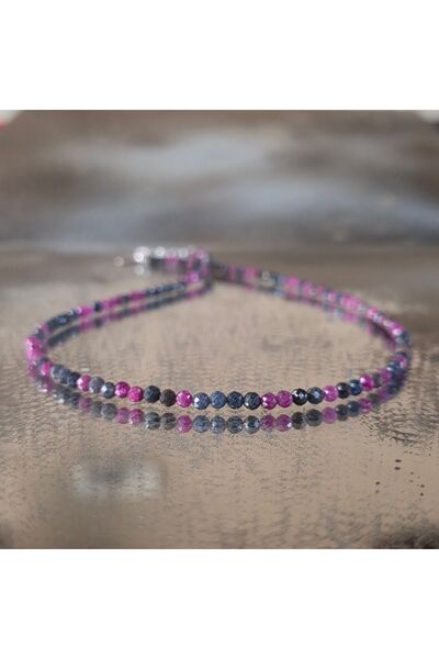 DRUZY Silent Royalty Sapphire and Ruby Necklace #25