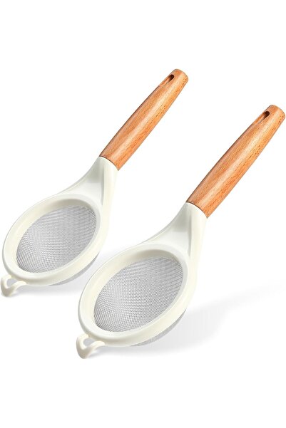 BPA Silk Route - Small Fine Mesh Strainers with Wooden Handle for Kitchen Use...
