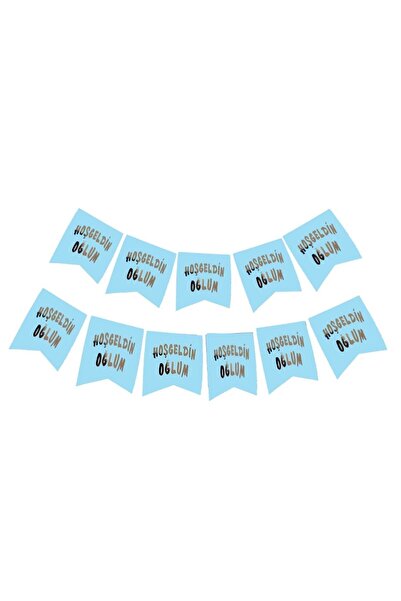 Mestore Welcome My Son Written Silver on Blue Newborn Baby Birth Ornament Ban...