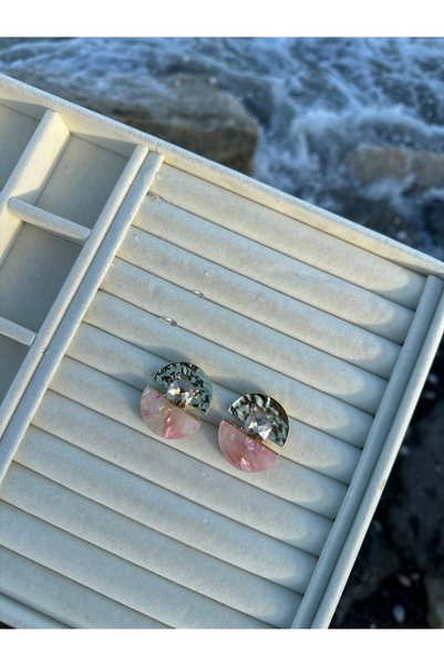 Rüya Stone Enameled Earrings