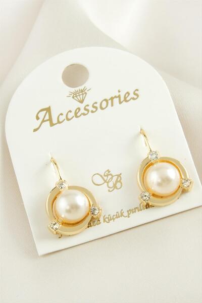 ZERO LAND Gldisptm Pearl and Stone (52650) Clip Earrings-Yellow