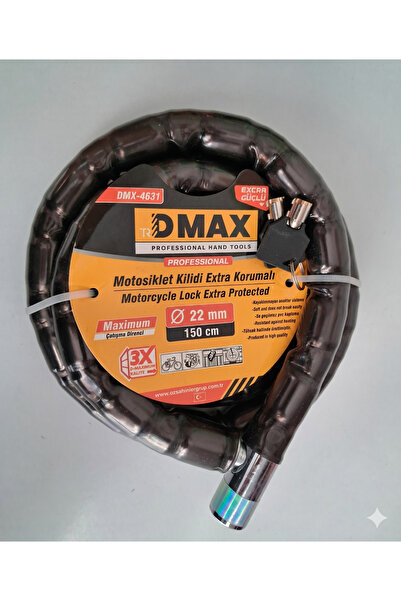 On Yapı Market Dmax Çelik Motosiklet Kilidi Extra Korumalı 22 mm x 150 cm Bis...