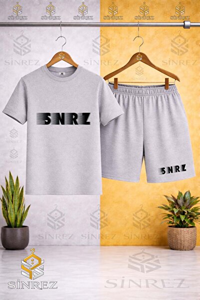SİNREZ Tricou imprimat pentru copii SNRZ BLACK SHADE PRINT - Set pantaloni sc...