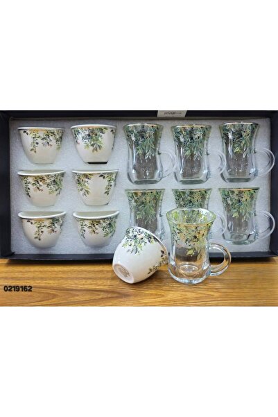 OEMS 12Pcs Arabic Coffee Cups and Tea Cups Full Set - Complete Hospitality Set