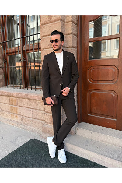 Avni Ceylan Men's Gofre Fabric Italian Cut Sports Suit