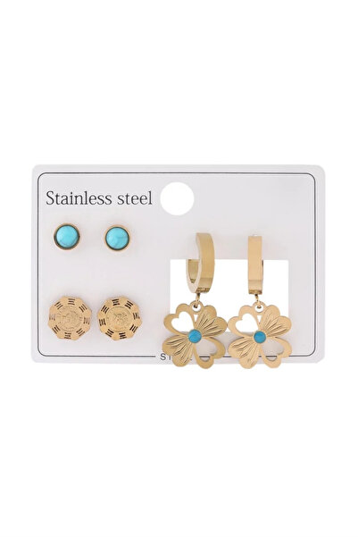 ÖZÇTAKI 316 L Stainless Steel - Anti-Allergic - Non-Tarnish - Flower Model - ...