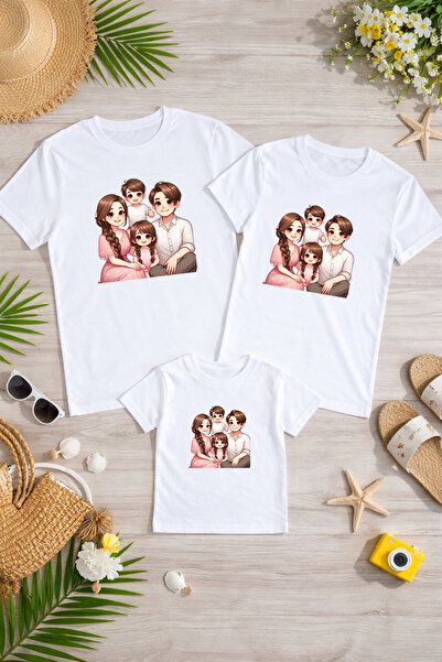 LORVEX Tricou supradimensionat pentru familie, mamă, tată, copil, 100% bumbac...
