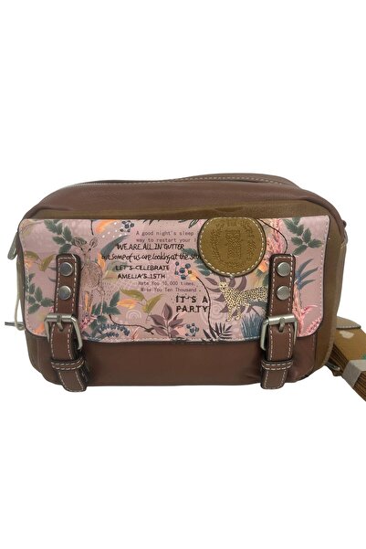 Sweet Candy Geantă crossbody cu clapetă frontală și buzunar la spate pentru f...