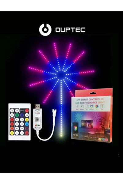 Ouptec Sese Duyarlı Havaii Fişeq Gökkuşağı Işıklar Kumandalı Fantastik Şerit ...