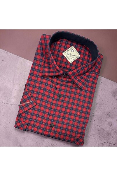 EREN STYLE Linen Classic 100% Cotton Short Sleeve Anti-Sweat Shirt