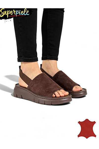 ANGEL BLUE Modern women's Sandals made of Genuine Leather with Stretchy and t...