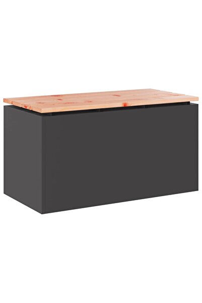 vidaxl Garden Bench Black 80 x 40 x 43 cm Steel