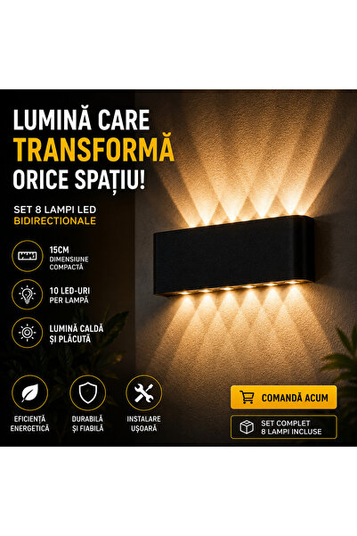 OEM SET 8 LAMPI BIDIRECTIONALE 12 LED (RO-V01)