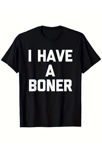 bolivia's تي شيرت رجالي مضحك بطبعة "I Have a Boner"، قميص ثقيل الوزن برقبة دا...