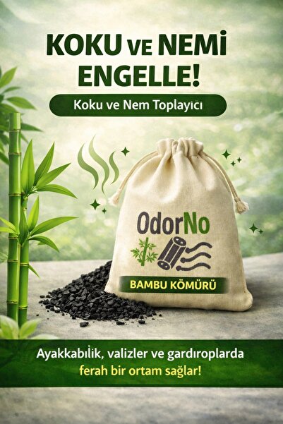 OdorNo Bambu Kömürü Koku ve Nem Toplayıcı Kese 80 gr