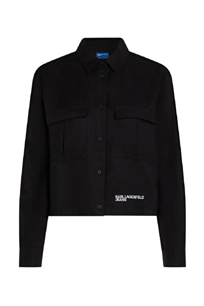 Karl Lagerfeld Γυναικείο Πουκάμισο Μαύρο Jeans A3W11009-999 BLACK