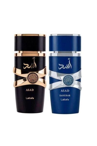 lattafa Gift Set Arabian Perfumes Asad EDP 100 ml and Asad Zanzibar EDP 100 m...