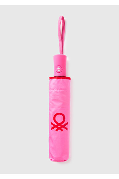 United Colors of Benetton Unisex Pembe Otomatik Mekanizmalı Şemsiye