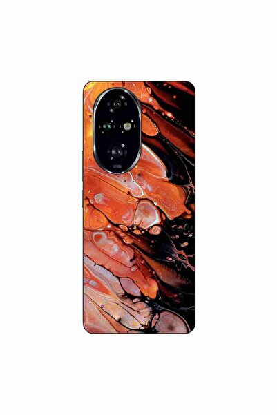 OEM Husa compatibila cu Honor 200 Pro Silicon Gel Tpu Model Abstract Lava Flow