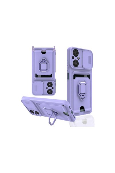 OEM Xiaomi poco m5 case zuma business card ring silicone - purple