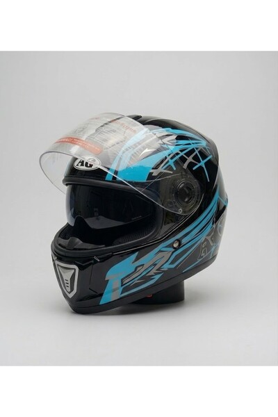AG Full-Face Motorcycle/Scooter Helmet with Sun Visor