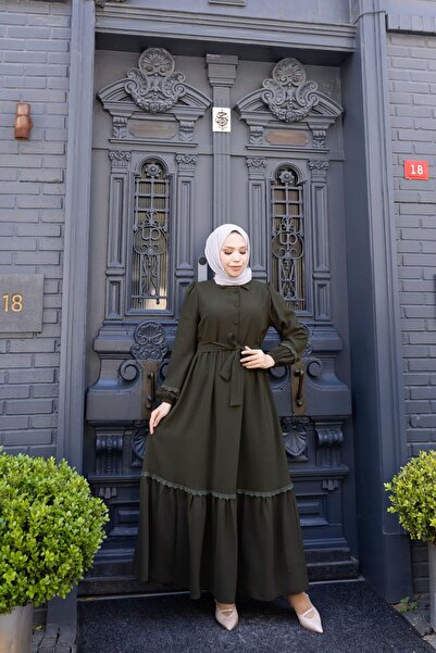 GÖZDE GİYİM Smooth lace dress