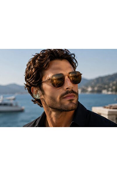 Bay Emir Po-241 Pentagonal Polarized Uv400 Metal Series Men's Sunglasses 50*2...