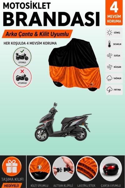 Cemku Double الجزء العلوي أسود - الجزء السفلي برتقالي، حقيبة خلفية متوافقة مع...