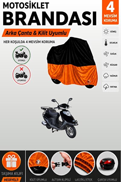 Cemku Double Black Top - Orange Bottom, Rear Bag Compatible Altai Carrier 125...