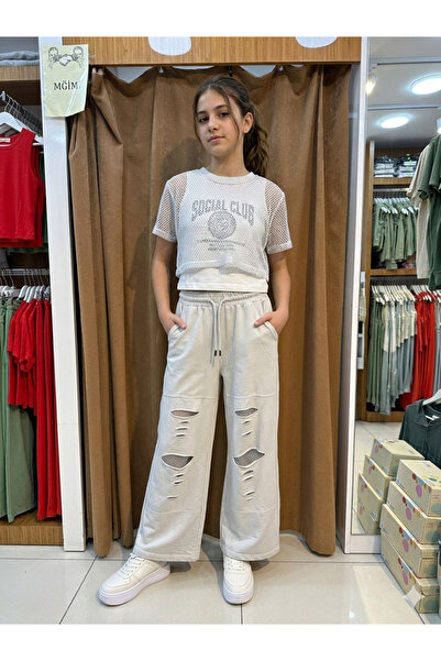 LOCO LOCO KIDS Locoloco 2-Piece Mesh Set 10-15 Years Gray
