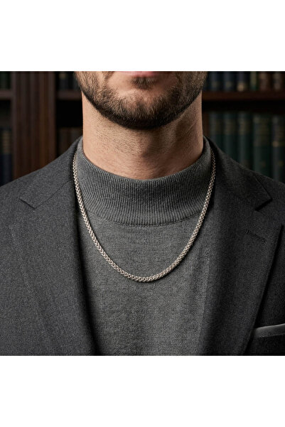 Silver Chain Necklace for Men & Women - Cuban Figaro Rope Box Link Chain, Tar...