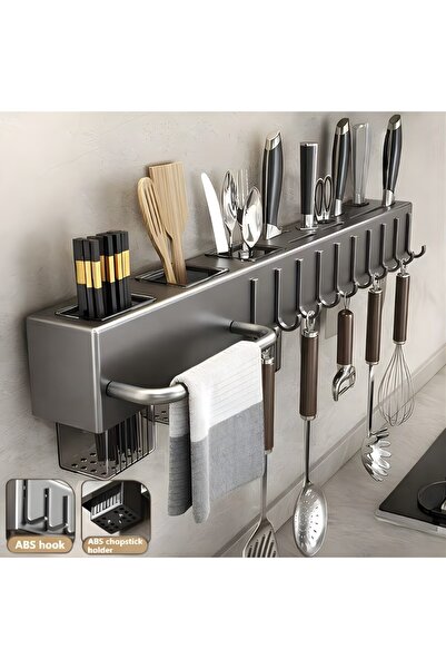 Kdhome Raft Metalic Tip Organizator Bucatarie Clean Line, Metalic, Suport uni...