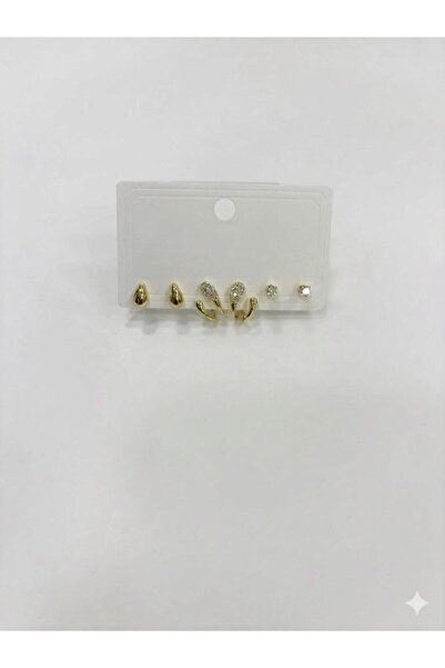 atastore2017 Water Drop Six-Piece Combination Earrings
