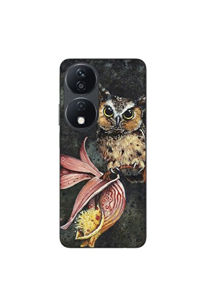 OEM Case compatible with Honor X7b Silicone Gel Tpu Pattern Owl Painted