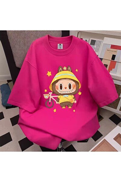 valeriae Tricou cu mânecă scurtă, croială lejeră, premium, cu imprimeu special