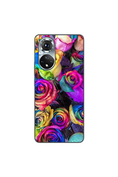 OEM Husa compatibila cu Honor 50 Silicon Gel Tpu Model Trandafiri Colorati