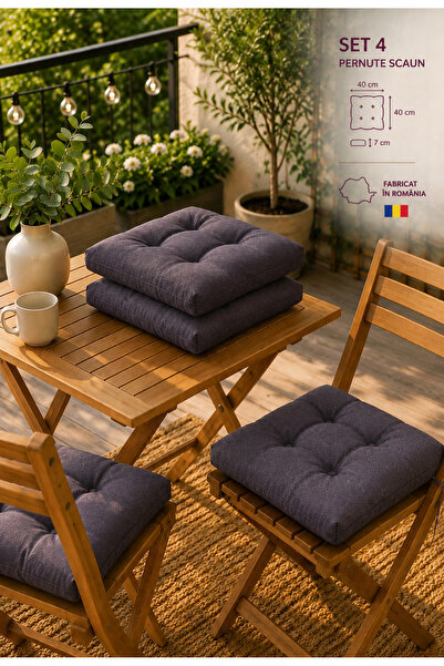 RALEX PUCIOASA Set de 4 perne 40x40 cm de interior/exterior Oxford Mov închis