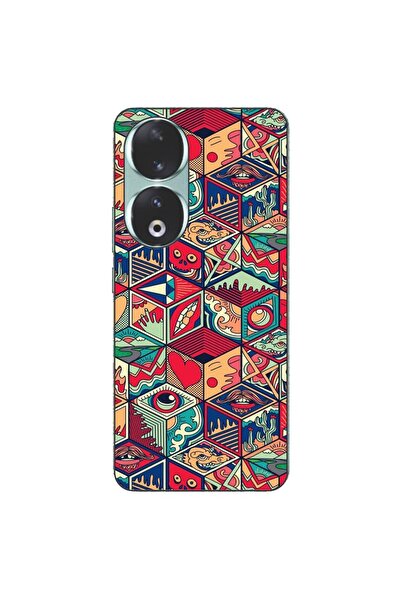 OEM Husa compatibila cu Honor 90 5G Silicon Gel Tpu Model Pop Art Geometric