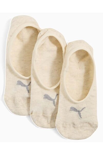 Puma 906930 Footie 3 Pack 3 Pieces-Piece Ballerina Socks Unisex Socks Gray