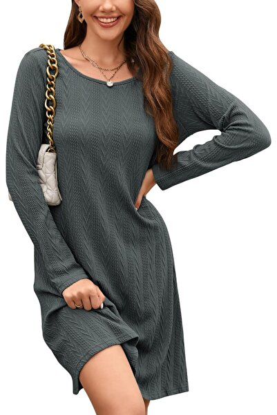 Other STYLEWORD Knitted Dress Women's Dress Long Sleeve Autumn Dress Jumper D...
