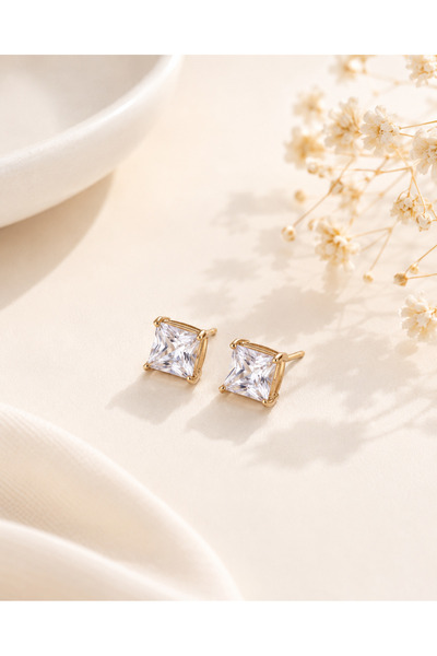 Archhazel Jewelery Minimal Stone Stud Earrings