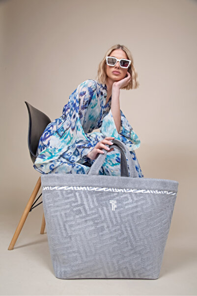 Guy Laroche Feel & Touch Icon Τιτάνιο Υπερμεγέθης Τσάντα Παραλίας