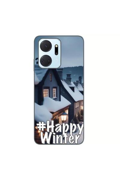 OEM Husa compatibila cu Honor X7a Silicon Gel Tpu Model Happy Winter