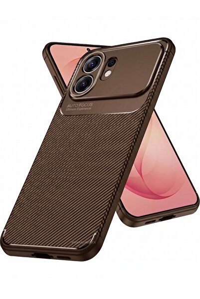 m.tk moveteck Honor 600 Uyumlu Kılıf Kamera Korumalı Çıkıntı Karbon Desenli R...