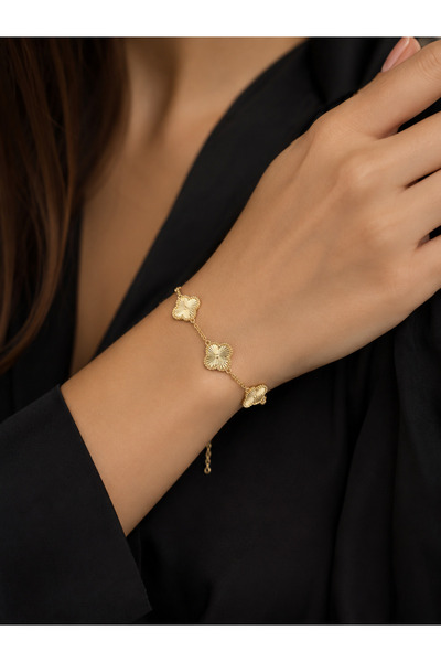 LUXENYA DESİGN CM Jewelry Kuyumcu İşçilikli 1. Kalite 14K Altın Kaplama 3 Yon...