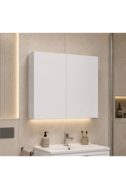 LA MOBILA Minimal Çift Kapaklı Banyo Üst Dolap