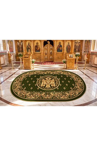 DeltaDesign Model de covor Church 15077/310, Oval, Verde