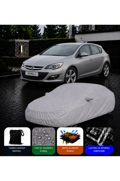COCEM Opel Astra J Premium Araç Brandası Su Geçirmez UV Korumalı Gri 2010-2015